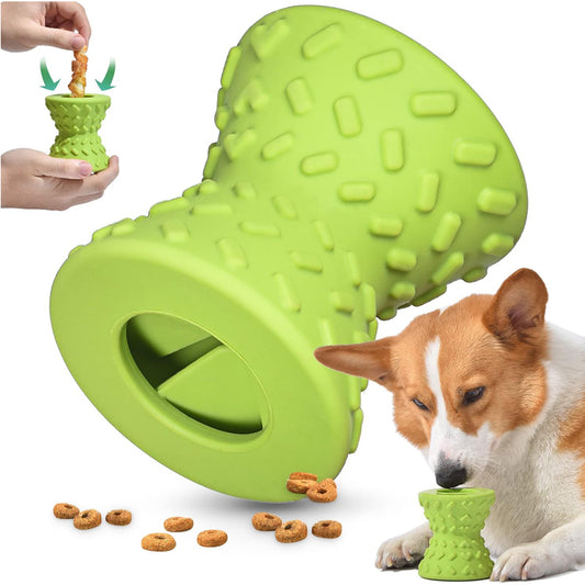 Indestructible Natural Rubber Dog Chew Toy - Durable Dental Toy for Aggressive Chewers