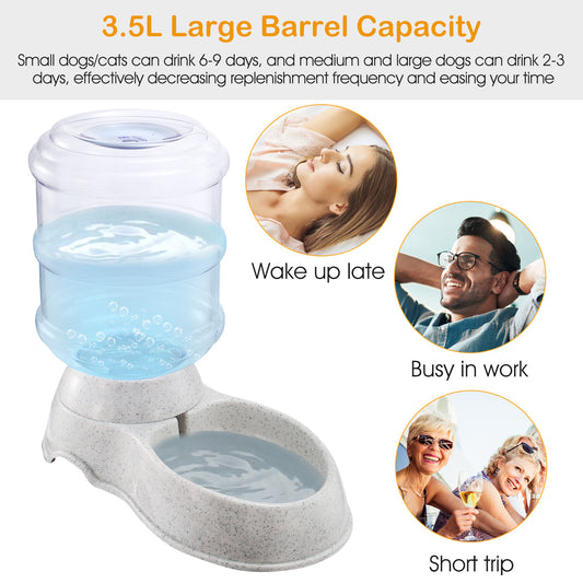 Gravity Self-Dispensing Pet Water Station - 1 Gallon BPA-Free Auto Refill Dispenser