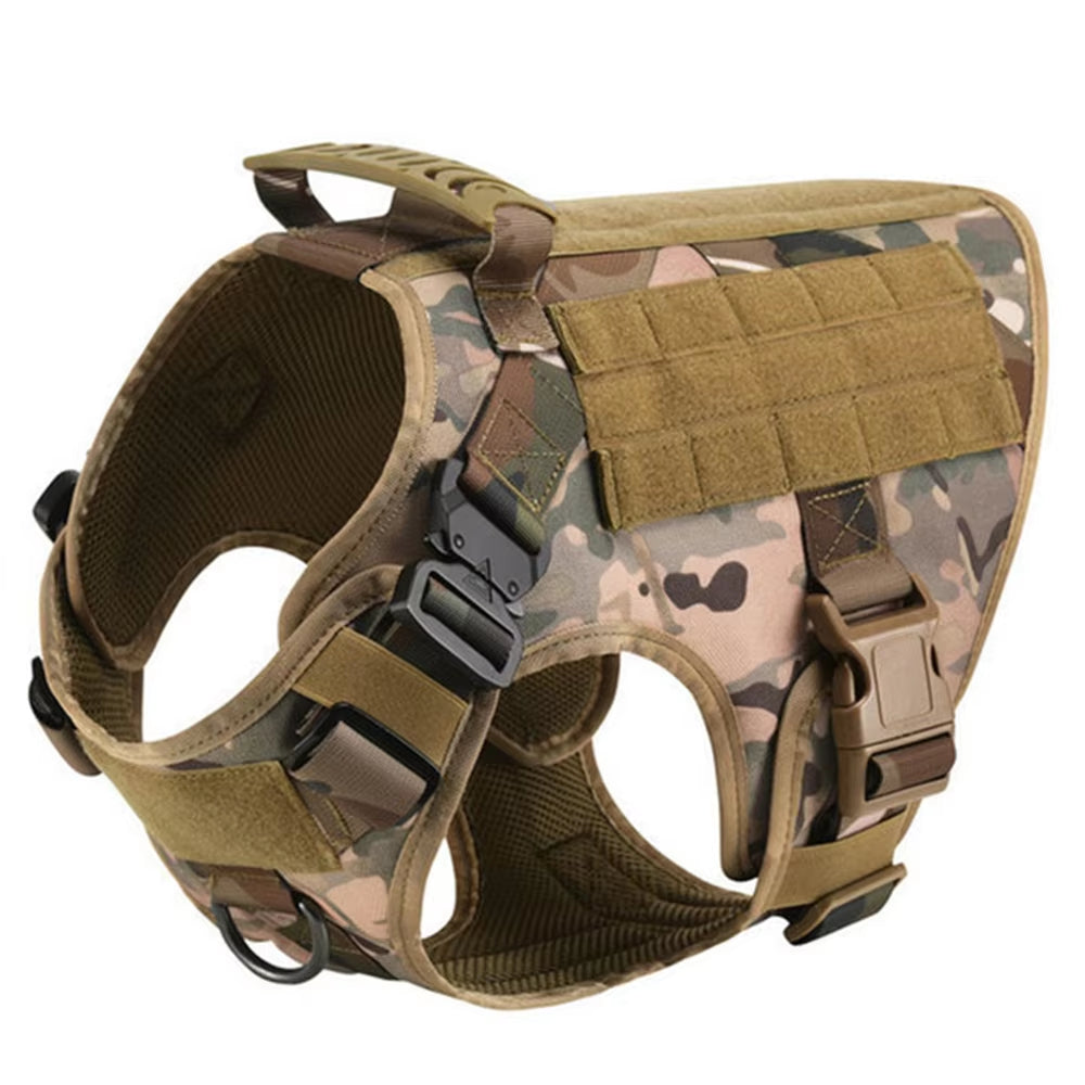Elite Military Tactical Dog Harness - Heavy-Duty No-Pull Vest for German Shepherds & Large Breeds
