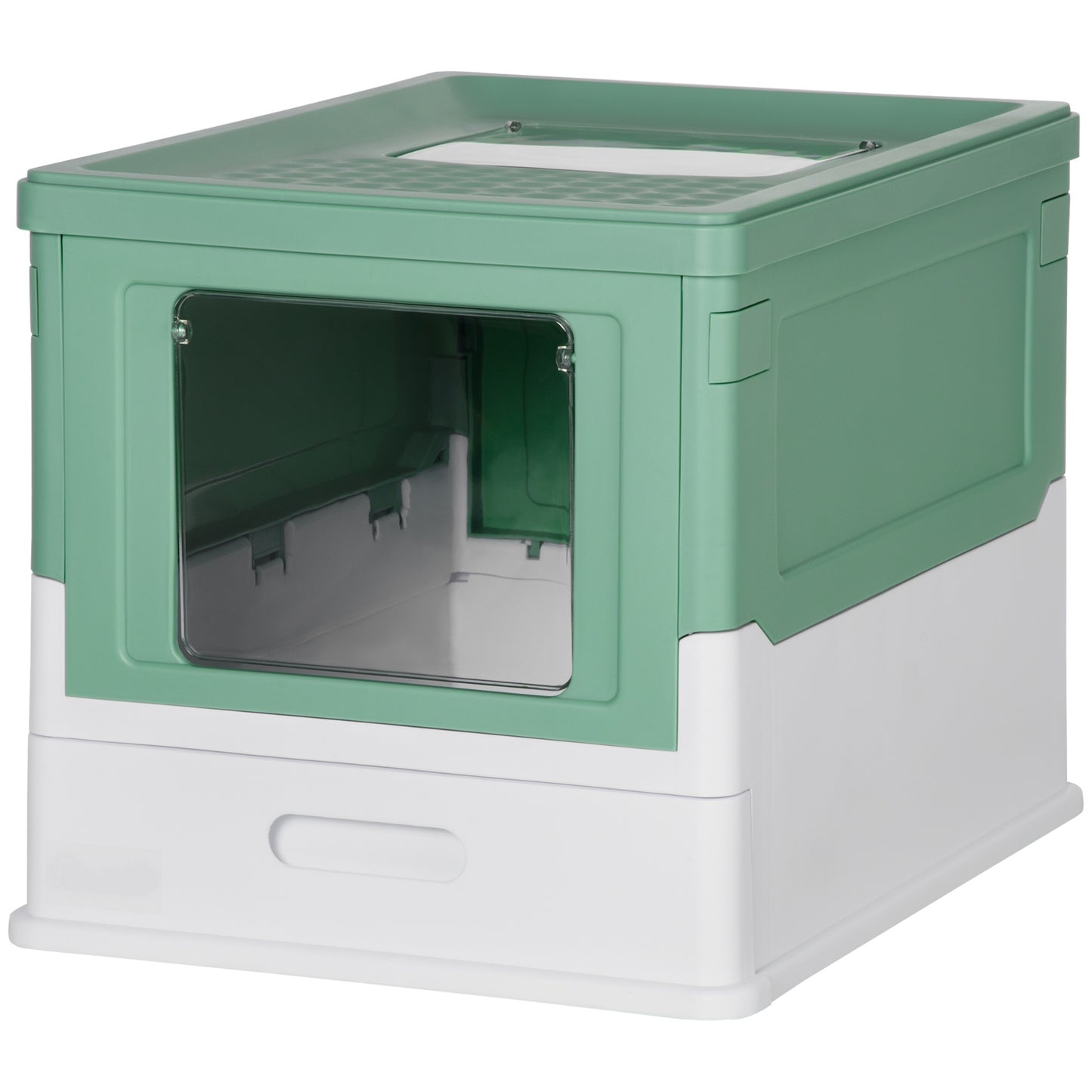 Enclosed Cat Litter Box with Lid & Pull-Out Tray | Odor-Free Design with Scoop