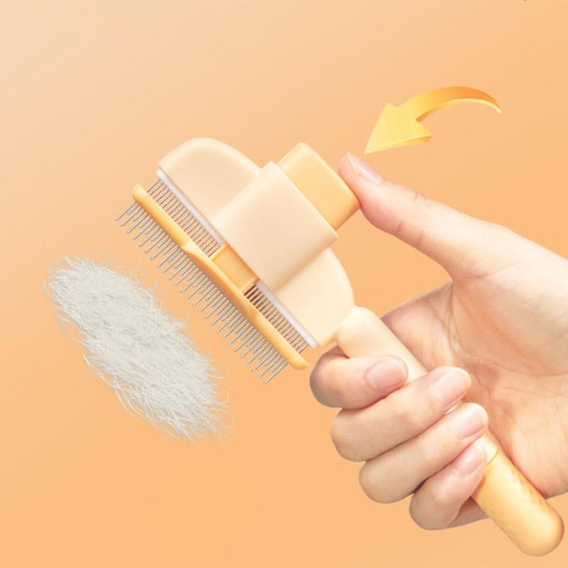 GianfiStore™ 2-in-1 Pet Grooming Comb — Self-Cleaning Slicker & Detangling Brush for Cats & Dogs