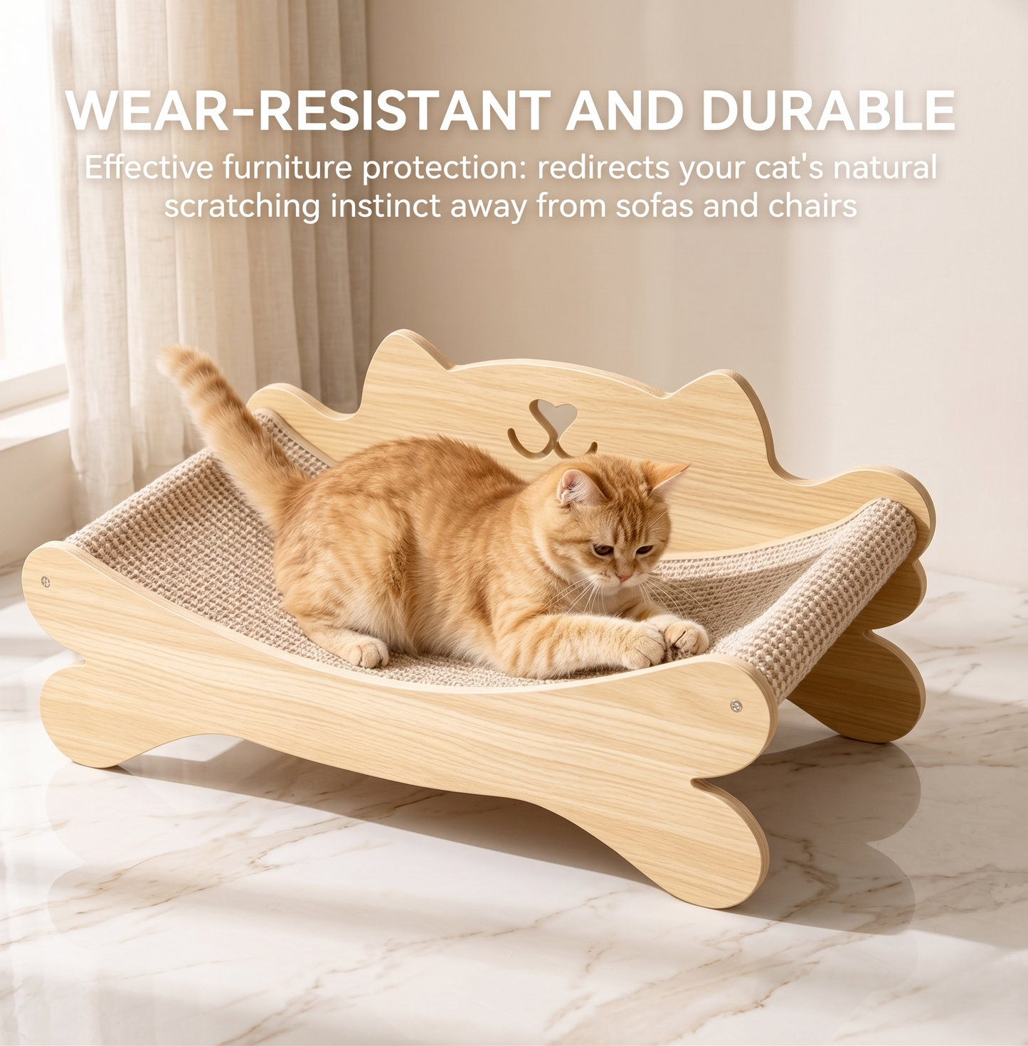 GianfiStore™ Wooden Cat Recliner – Cozy Lounge Chair & Scratcher for Cats