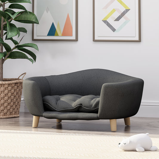 GianfiStore™ Premium Dog Sofa – Elegant Linen Couch with Wooden Legs