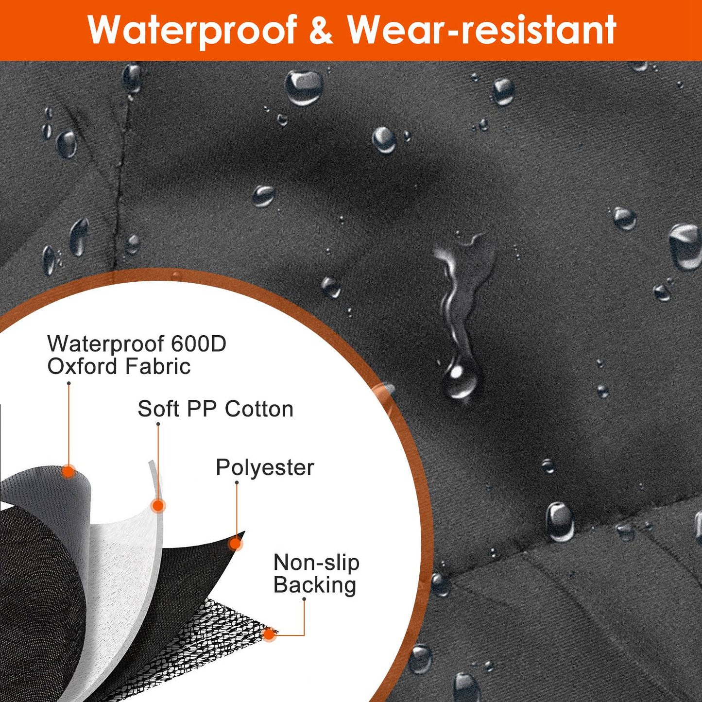Heavy-Duty Waterproof Dog Car Seat Cover — Includes Safety Belt