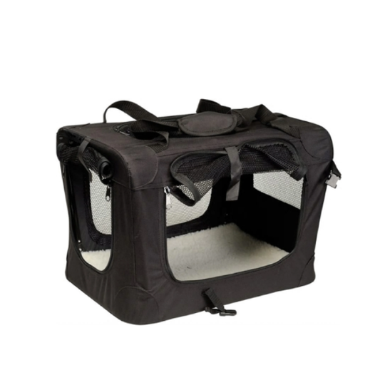 Foldable Soft Dog Crate 30" - Portable Travel Kennel | 3-Door Mesh Windows