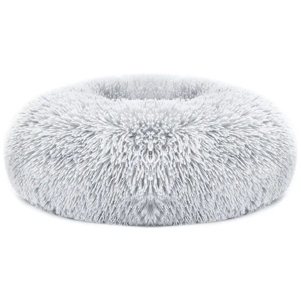Calming Donut Dog Bed – Soft Plush Anti-Anxiety Pet Bed (Size L)