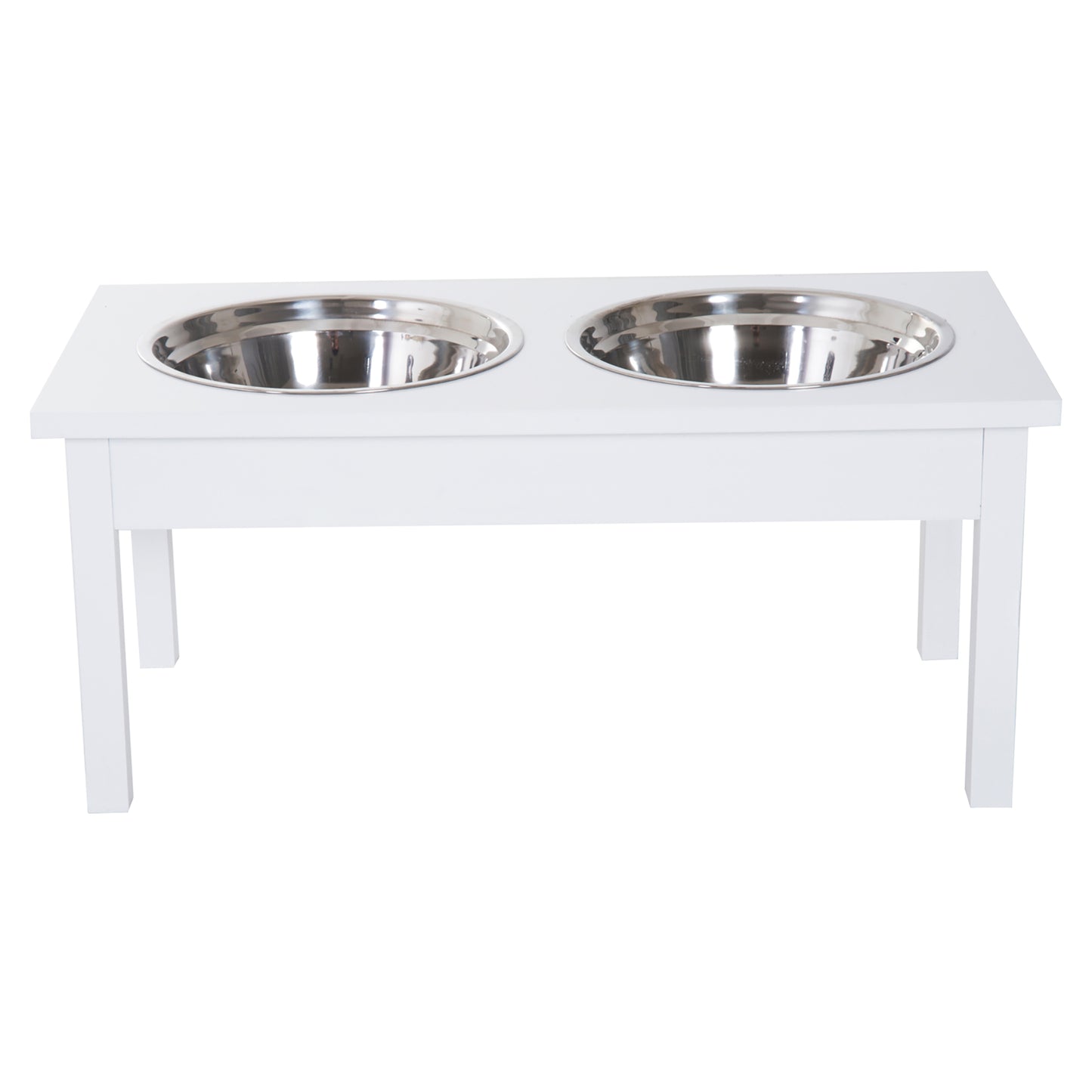 Elevated Dog Feeder — 10" Raised Station with 2 Stainless Steel Bowls