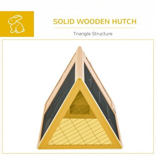 46" Portable A-Frame Rabbit Hutch — Triangular Outdoor Run & Sleeping Loft | Ultra-Lightweight