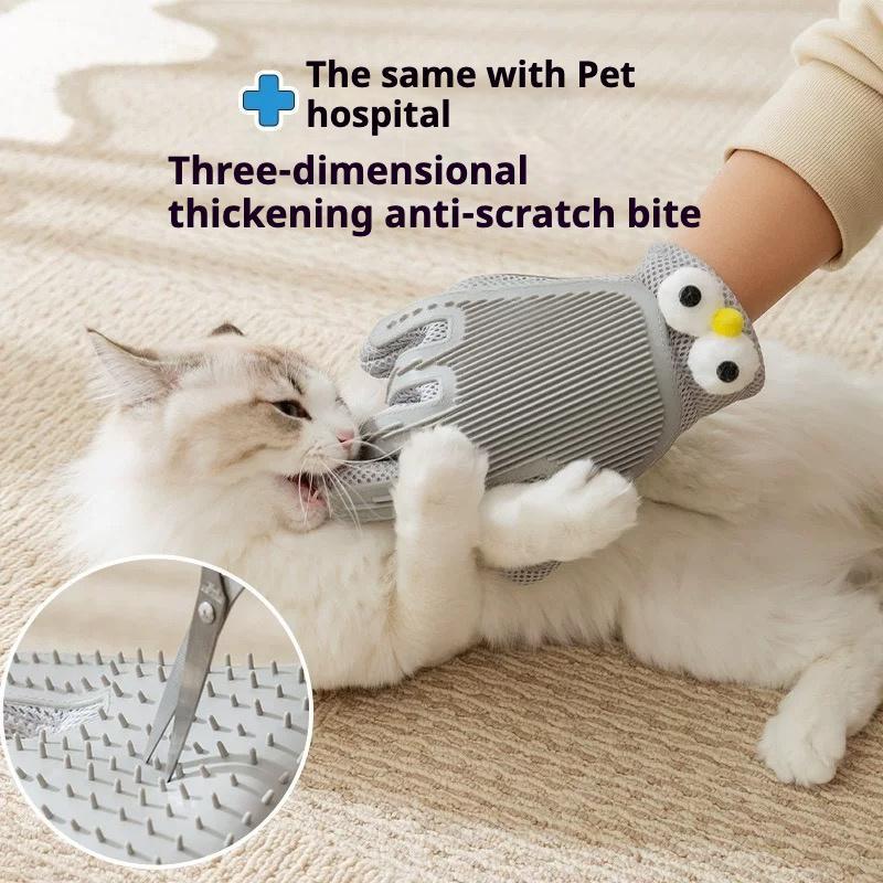 2-in-1 Pet Grooming & Massage Glove — Double-Sided Deshedding Tool for Dogs & Cats