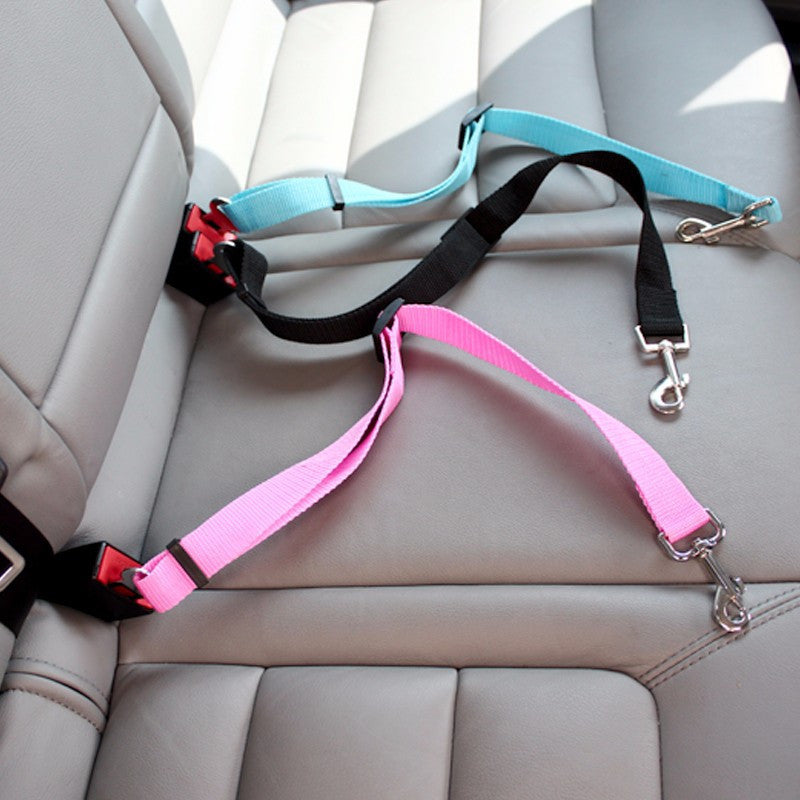 Retractable Dog Car Safety Belt - Heavy-Duty Adjustable Pet Seat Belt with Shock Absorption