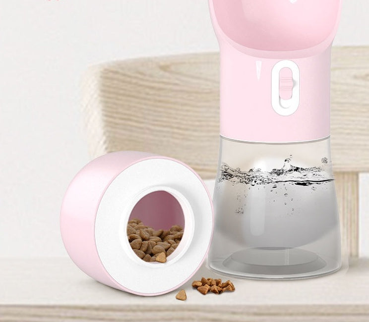2-in-1 Adventure Flask — Portable Water & Snack Dispenser for Dogs & Cats