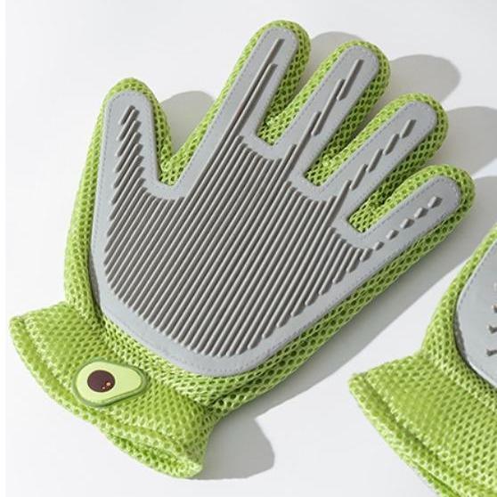 2-in-1 Pet Grooming & Massage Glove — Double-Sided Deshedding Tool for Dogs & Cats