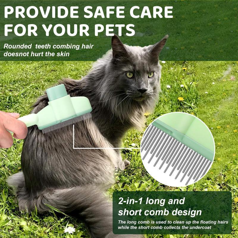 GianfiStore™ 2-in-1 Pet Grooming Comb — Self-Cleaning Slicker & Detangling Brush for Cats & Dogs