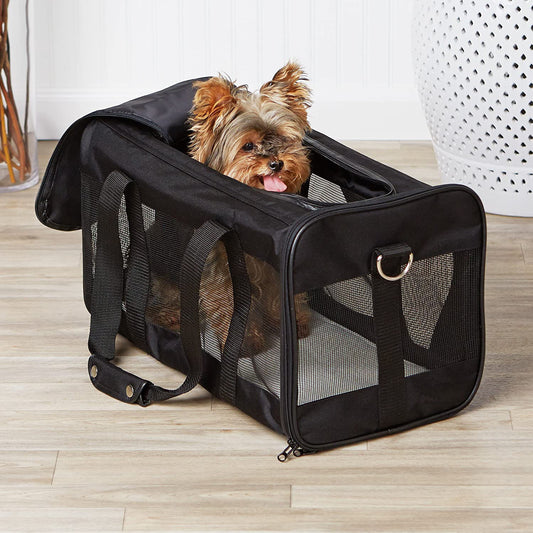 Foldable Pet Travel Carrier - 600D Oxford Cloth Shoulder Bag for Cats & Small Dogs