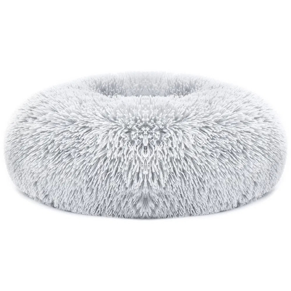 Calming Donut Dog Bed – Soft Plush Anti-Anxiety Pet Bed (Size L)