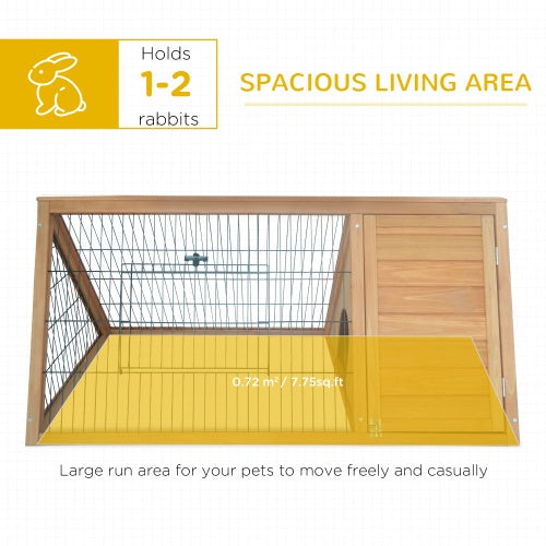 46" Portable A-Frame Rabbit Hutch — Triangular Outdoor Run & Sleeping Loft | Ultra-Lightweight