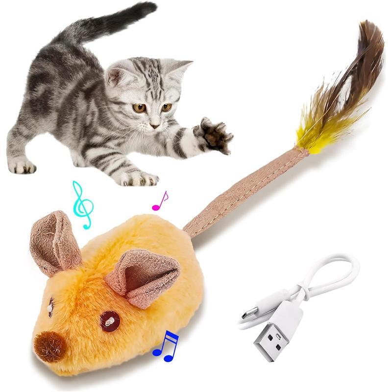 Interactive LED Magic Mouse Cat Toy - Automatic USB Rechargeable Hunter with Realistic Sounds
