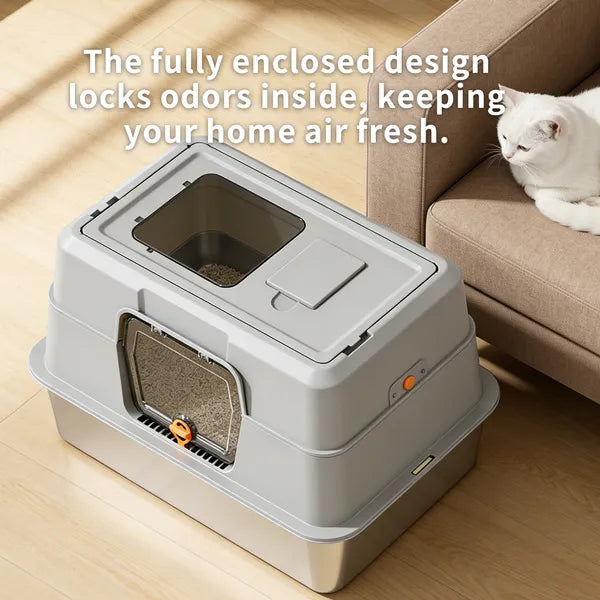 Litter trapping entry strip cat litter box contains 99% scatter, keeps floor clean