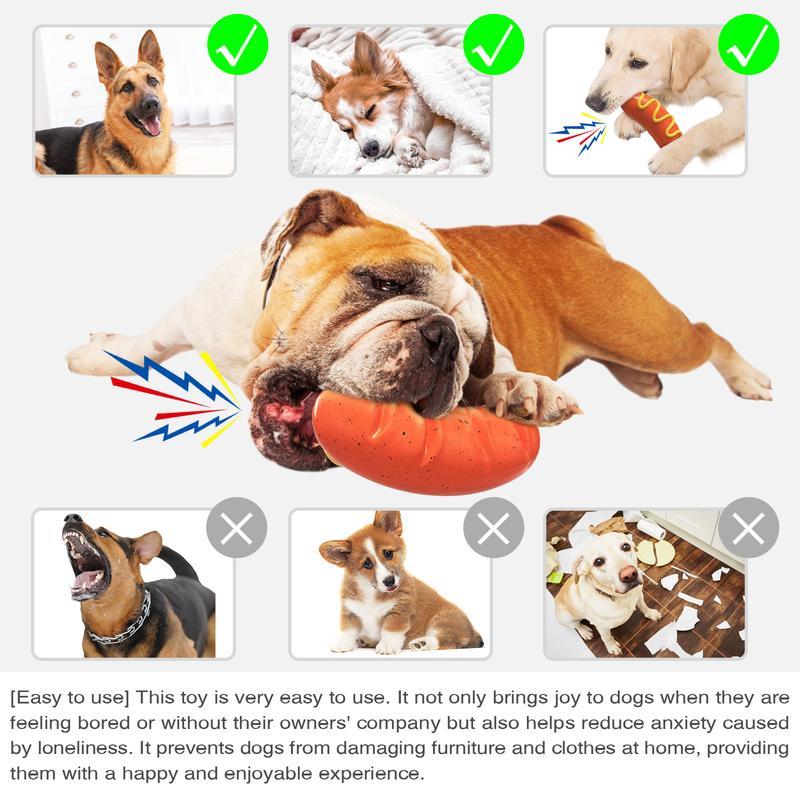 3-in-1 Squeaky Dog Chew Toy — Indestructible Dental Molar Cleaner for Aggressive Chewers