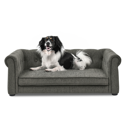 Elegant Rectangular Pet Bed - Premium Support Couch for Medium & Large Dogs