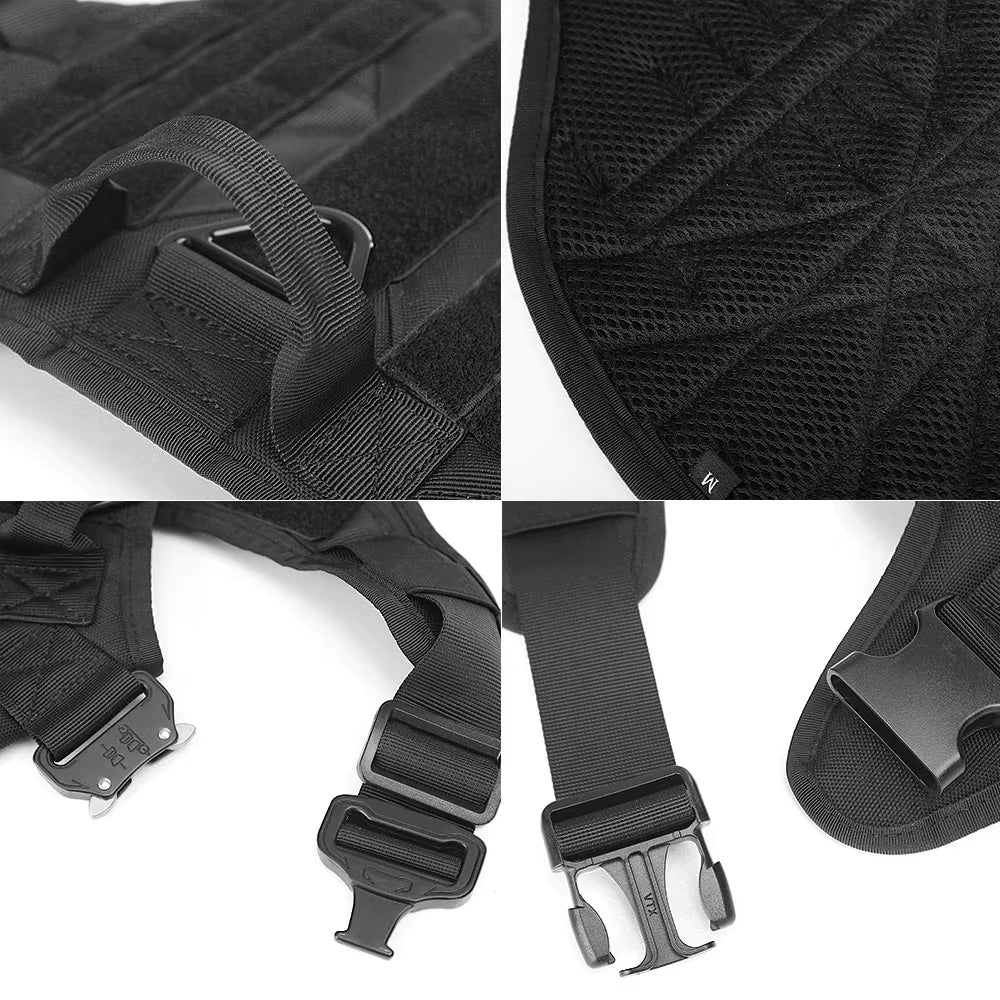 Elite Military Tactical Dog Harness - Heavy-Duty No-Pull Vest for German Shepherds & Large Breeds
