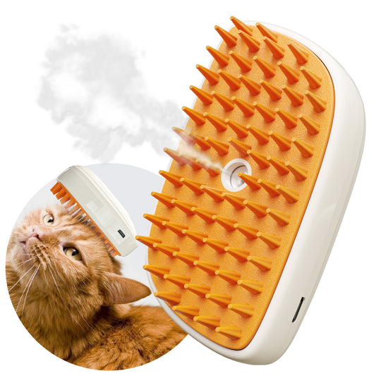 🐾 GianfiStore™ 4-in-1 Steamy Cat Brush - Anti-Static Shedding Spray Comb & Hair Removal Mist