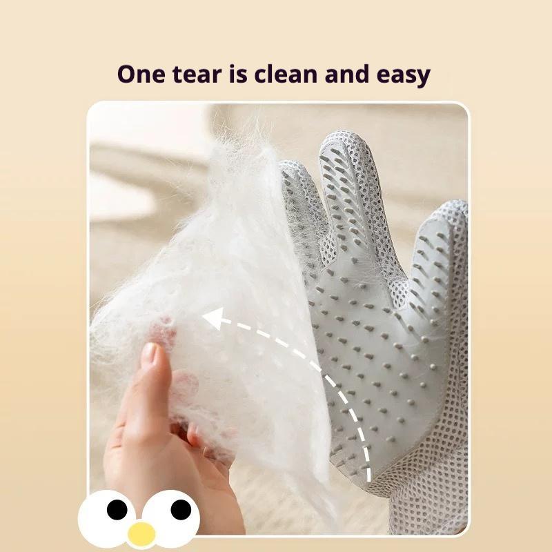 2-in-1 Pet Grooming & Massage Glove — Double-Sided Deshedding Tool for Dogs & Cats