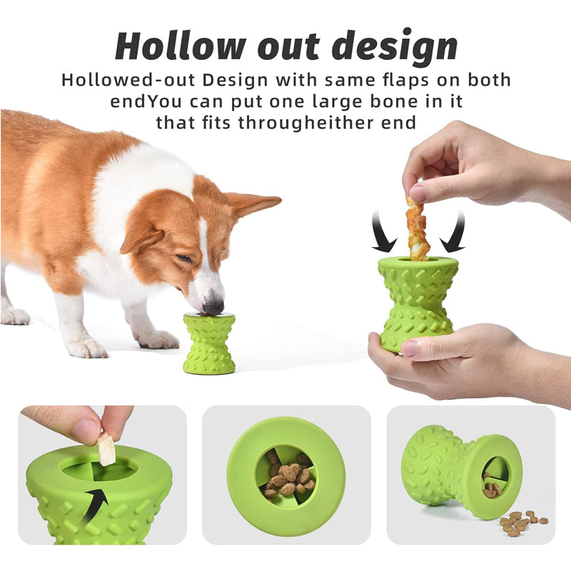 Indestructible Natural Rubber Dog Chew Toy - Durable Dental Toy for Aggressive Chewers