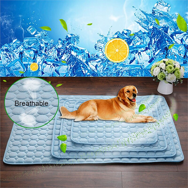 Ice Silk Pet Cooling Mat – Instant Heat Relief for Dogs & Cats | GianfiStore™