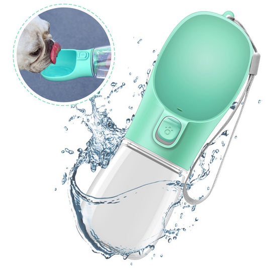 Portable Pet Water Bottle — Leak-Proof One-Touch Travel Flask for Dogs & Cats