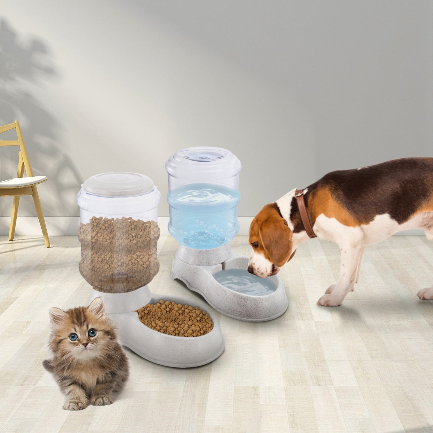 Gravity Self-Dispensing Pet Water Station — 1 Gallon BPA-Free Auto Refill Dispenser