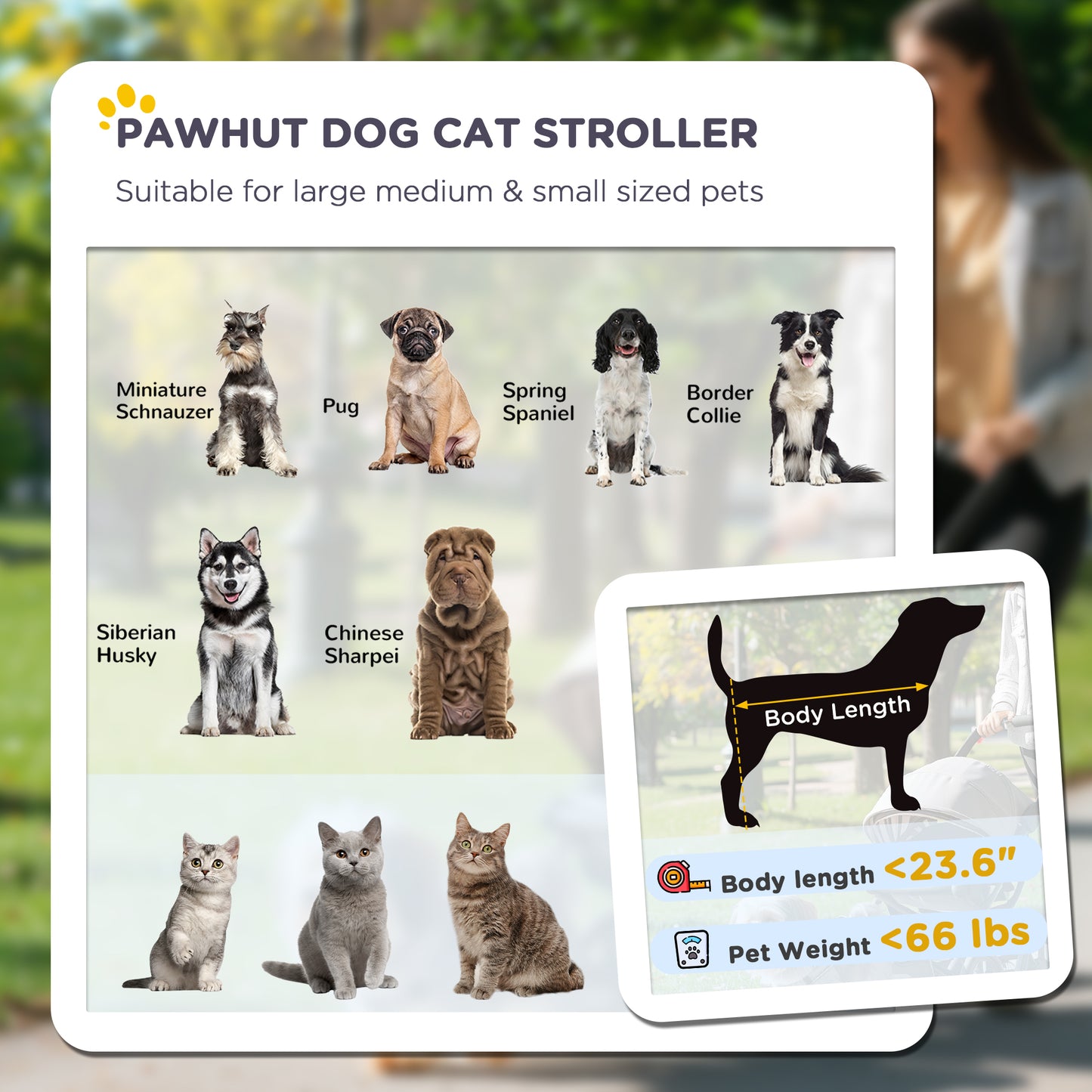 Dog Stroller for Large & Medium Dogs – Heavy-Duty Foldable Pet Stroller up to 66 lbs