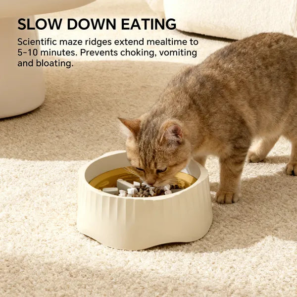 GianfiStore™ 2-in-1 Pet Slow Feeder Bowl — Anti-Choke Maze Design with Non-Slip Feet for Cats & Dogs | Pink