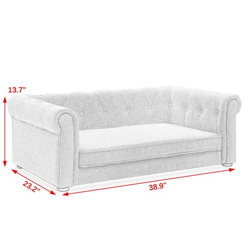 Elegant Rectangular Pet Bed - Premium Support Couch for Medium & Large Dogs