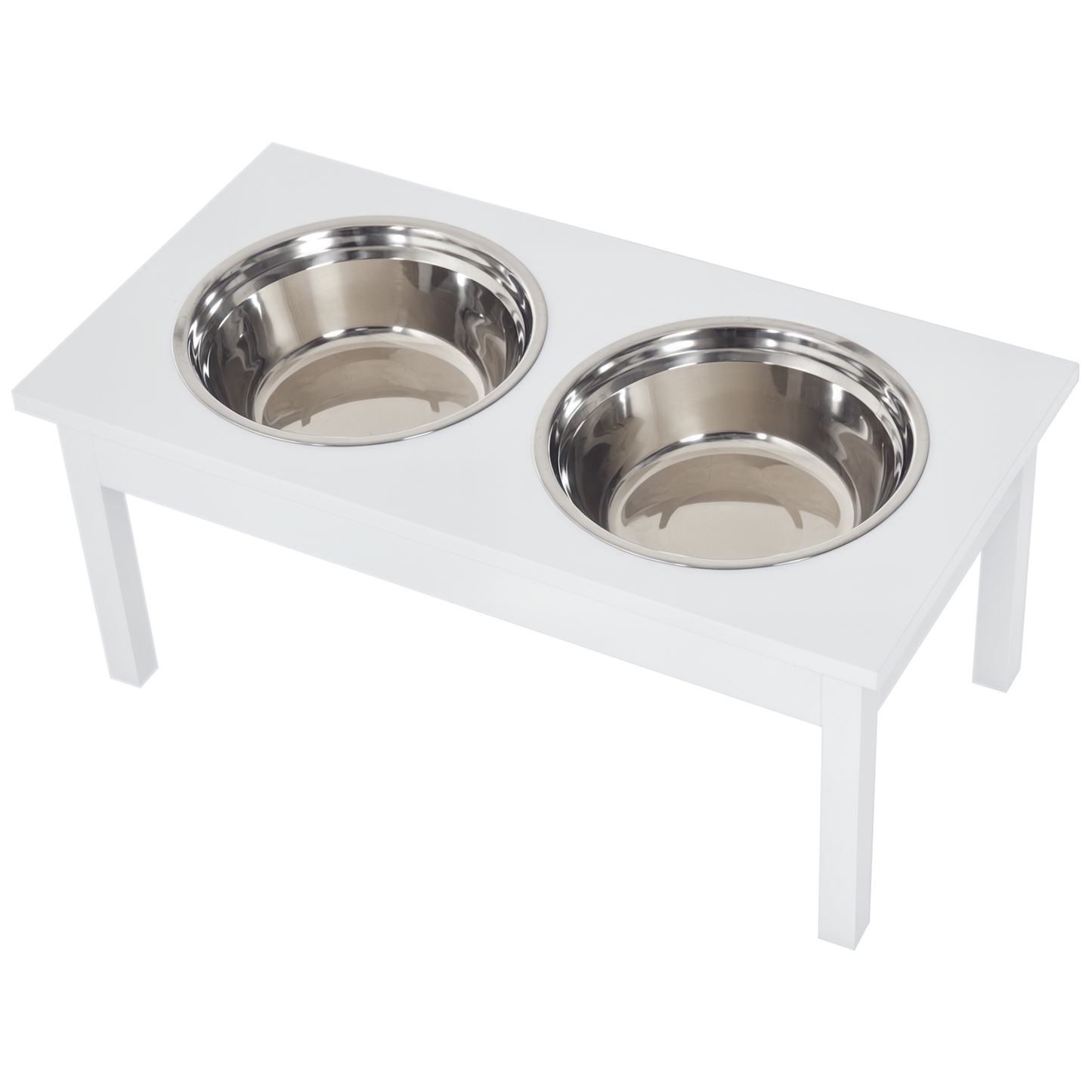 Elevated Dog Feeder — 10" Raised Station with 2 Stainless Steel Bowls