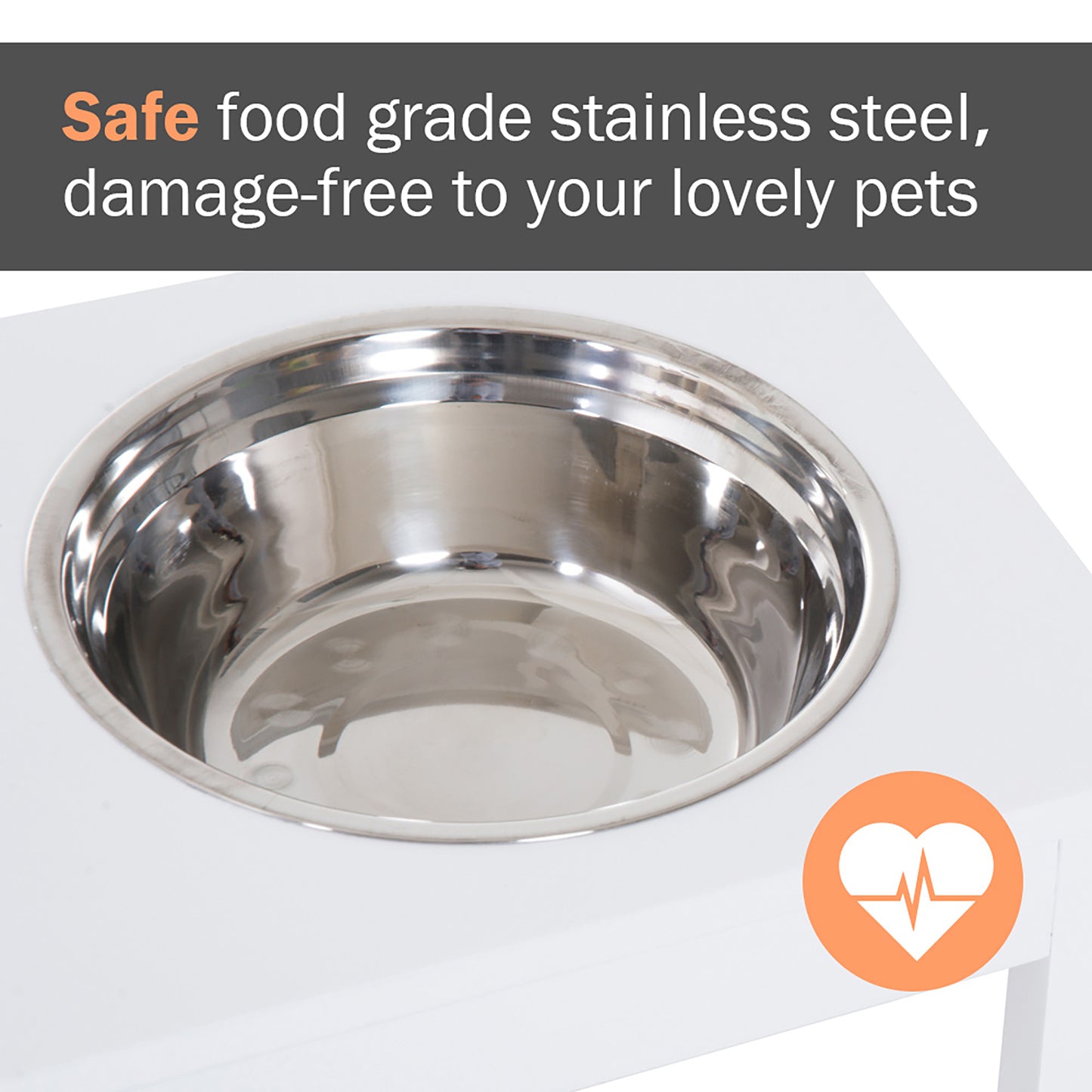 Elevated Dog Feeder — 10" Raised Station with 2 Stainless Steel Bowls