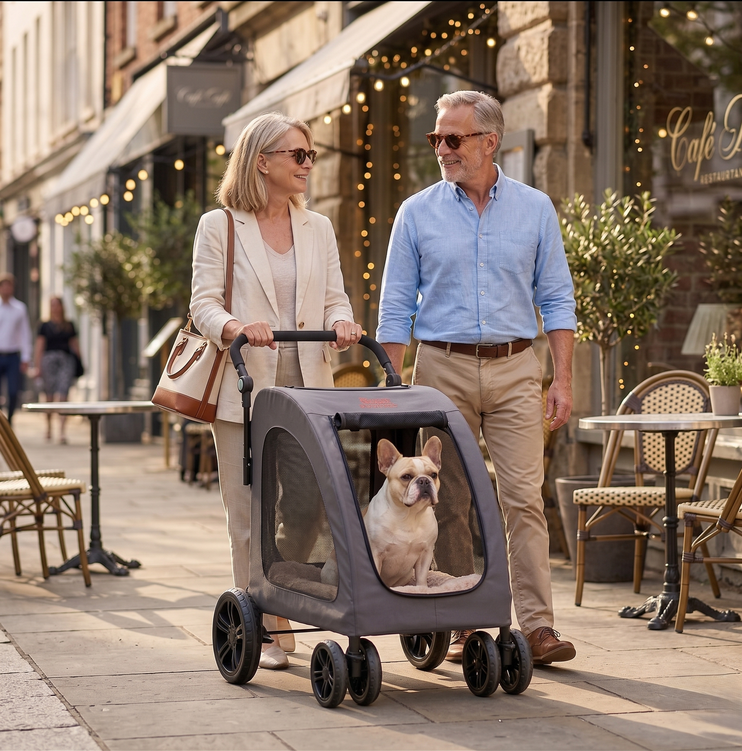 GianfiStore™ Heavy-Duty Pet Stroller — 4-Wheel Dog Stroller for Large Dogs Up to 160 lbs