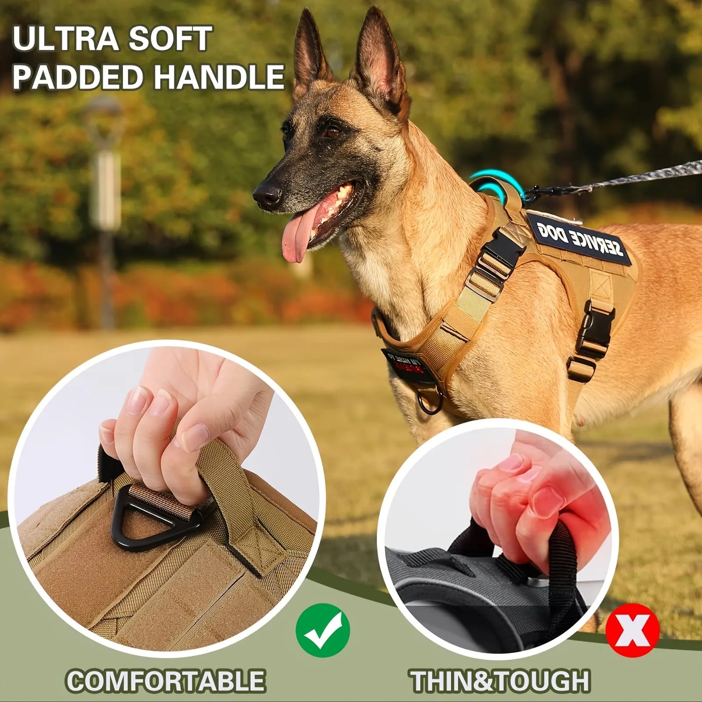 Tactical Dog Harness Vest – Adjustable & Reflective | S, M, L, XL