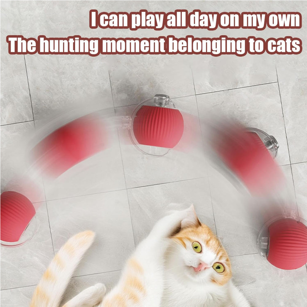 Interactive Rolling Cat Ball Toy | Motion-Activated Self-Rotating Ball with LED Lights for Cats