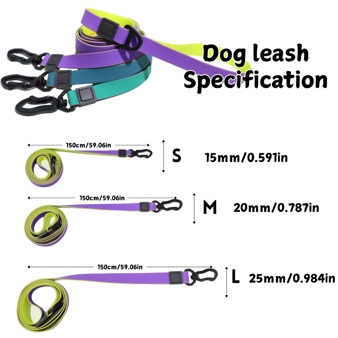 Dog leash set full view – waterproof wear-resistant honeycomb pattern