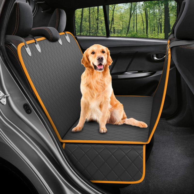 Luxury Dog Car Seat Cover - Mesh View Hammock & Waterproof Rear Seat Protector