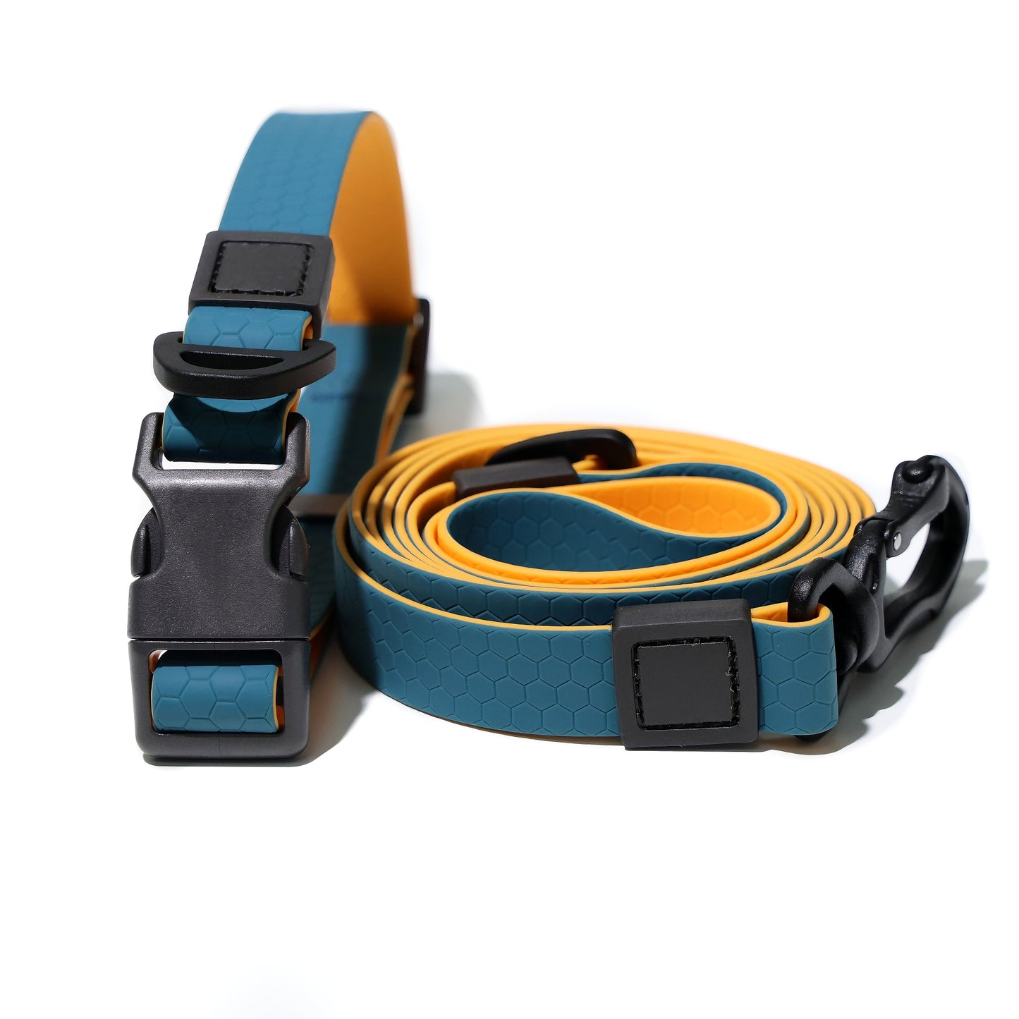 GianfiStore dog leash set purple yellow – wear-resistant easy to clean