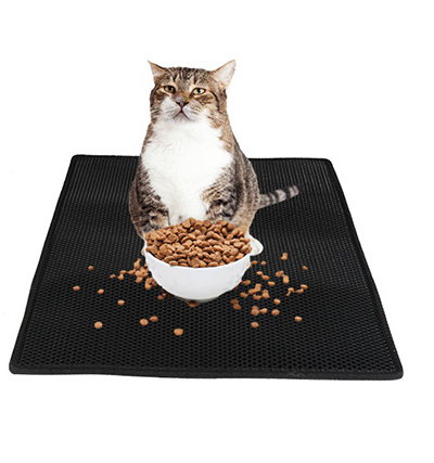 Honeycomb Cat Litter Mat - Waterproof & Urine-Proof Double Layer Trapping Pad