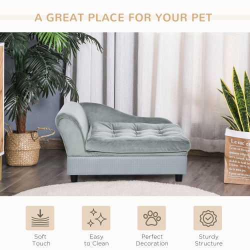 Luxury Dog Chaise Lounge Sofa – Hidden Storage Compartment | GianfiStore™