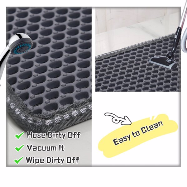 Double-Layer Cat Litter Mat - Waterproof Honeycomb Trapper | Easy-Clean & Paw-Friendly