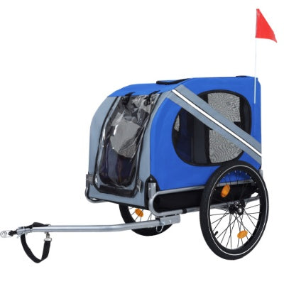 GianfiStore™ Large Folding Dog Bike Trailer — 120 lb All-Terrain Pet Carrier | Steel Frame