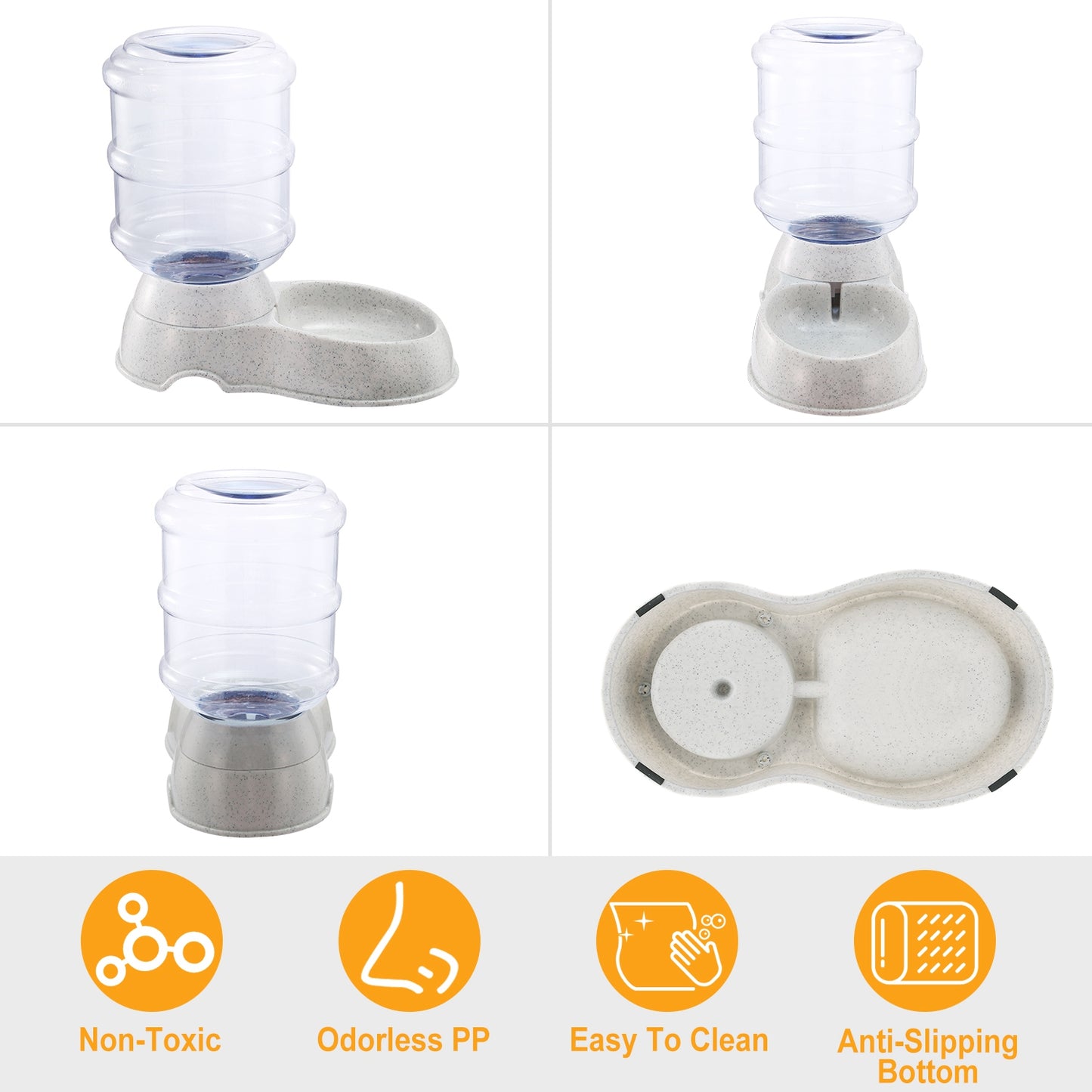 Gravity Self-Dispensing Pet Water Station — 1 Gallon BPA-Free Auto Refill Dispenser