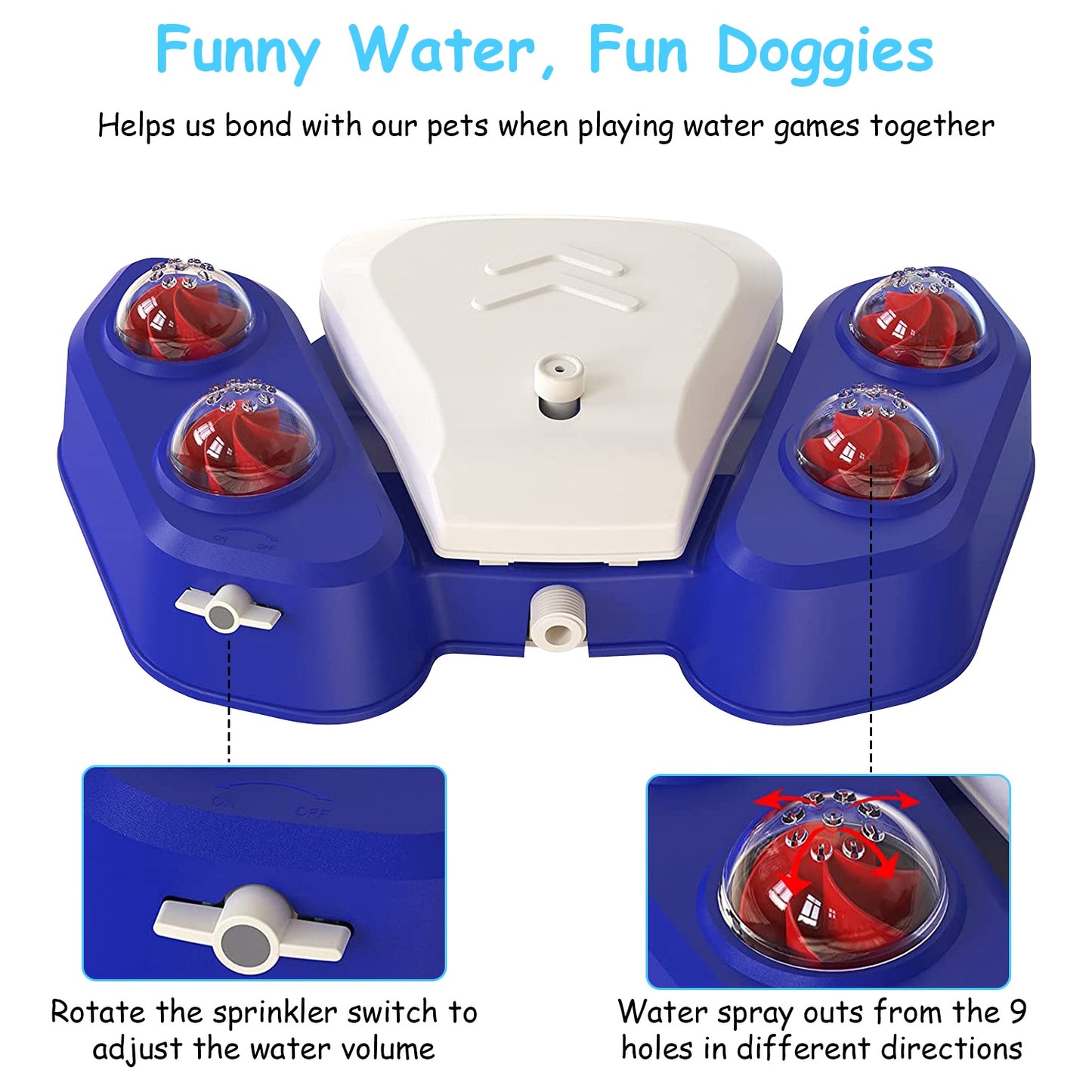 Step-On Dog Water Fountain — Interactive Outdoor Sprinkler & Drinking Station for Dogs