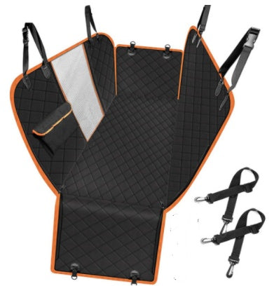 Luxury Dog Car Seat Cover - Mesh View Hammock & Waterproof Rear Seat Protector