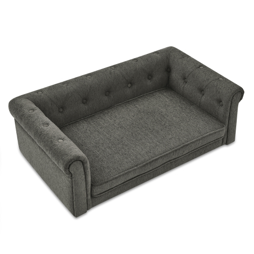 Elegant Rectangular Pet Bed - Premium Support Couch for Medium & Large Dogs